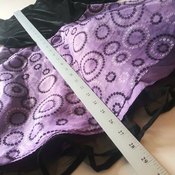 Jessica Ann girl's size 6X black and purple dress - Picture 12 of 16